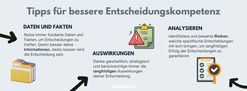 Beispiele für Softskills - Entscheidungskompetenz